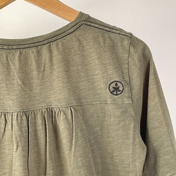Women's Roots Yoga Cotton Tunic Top, Sage Green, Size M - Picture 6 of 9